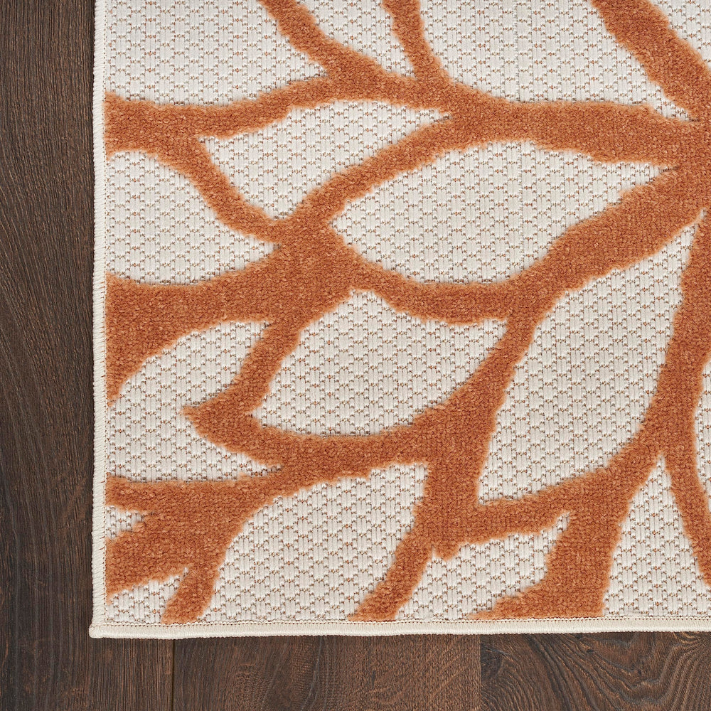 Nourison Aloha Area Rug folded showing back