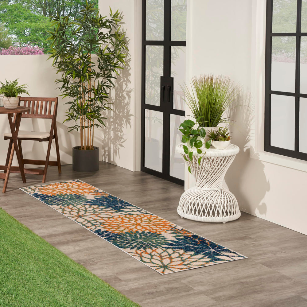 Nourison Aloha Area Rug in outdoor setting on patio