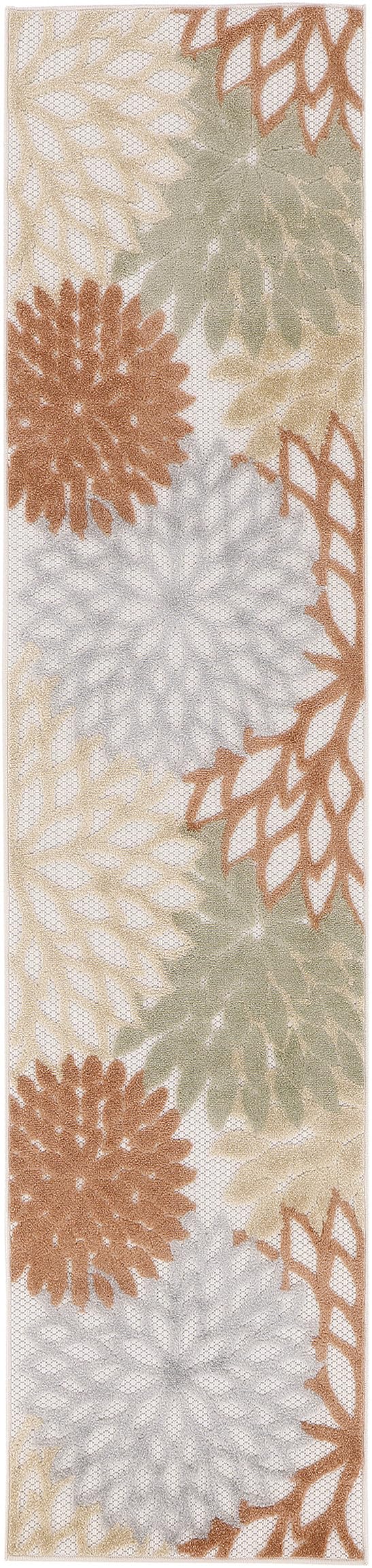 Nourison Aloha area rug on a patio setting