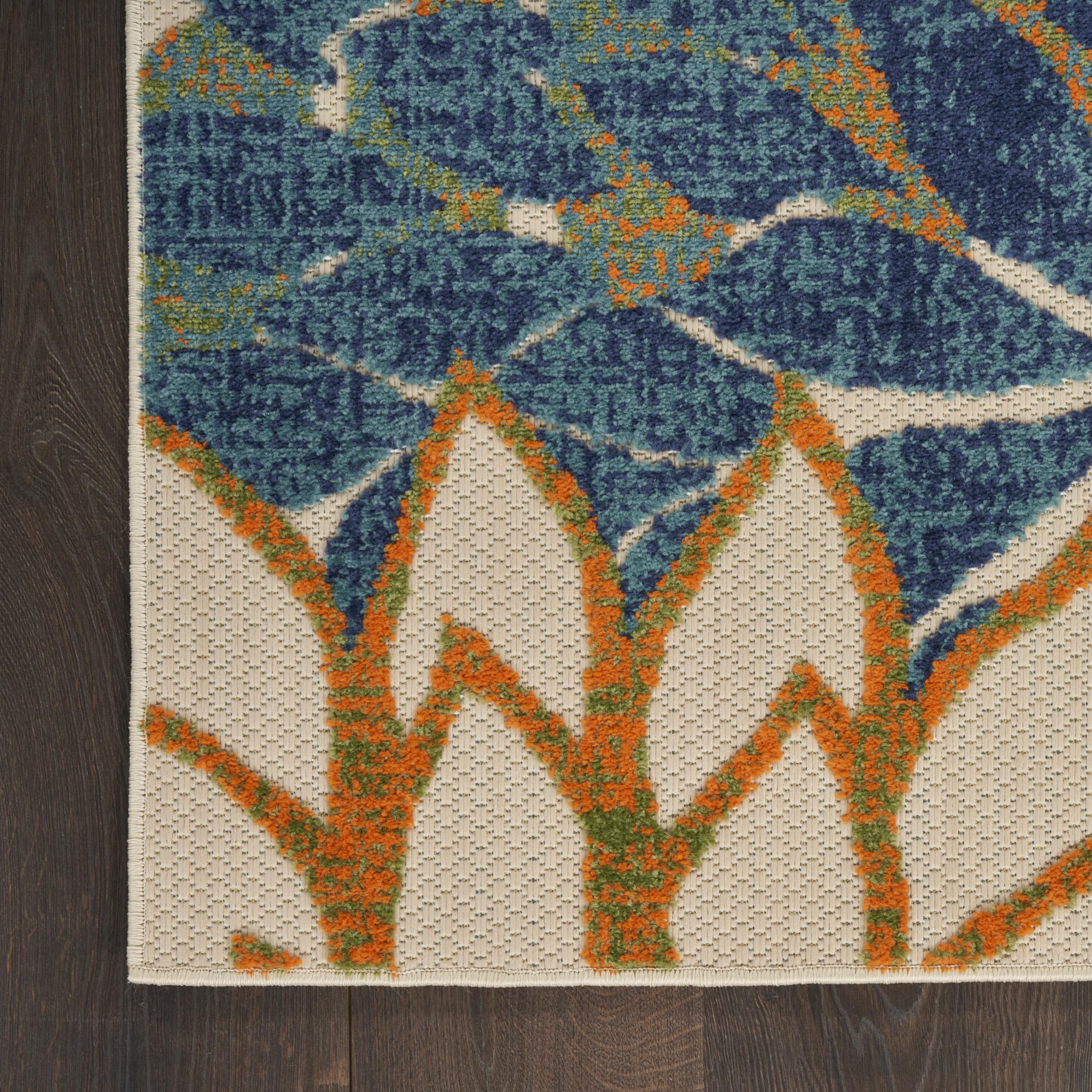 Nourison Aloha Area Rug rolled up for storage