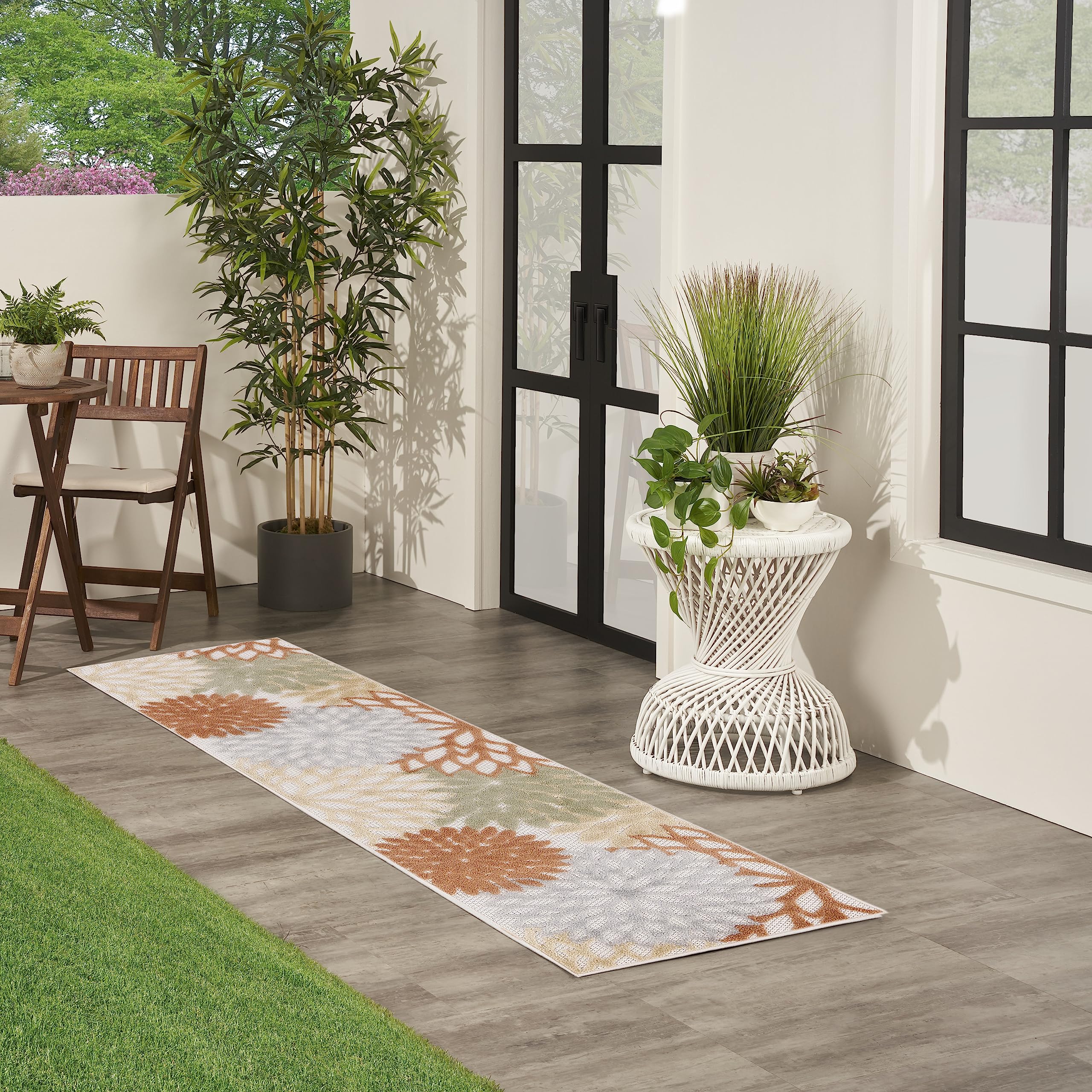 Nourison Aloha Area Rug side view showing thickness