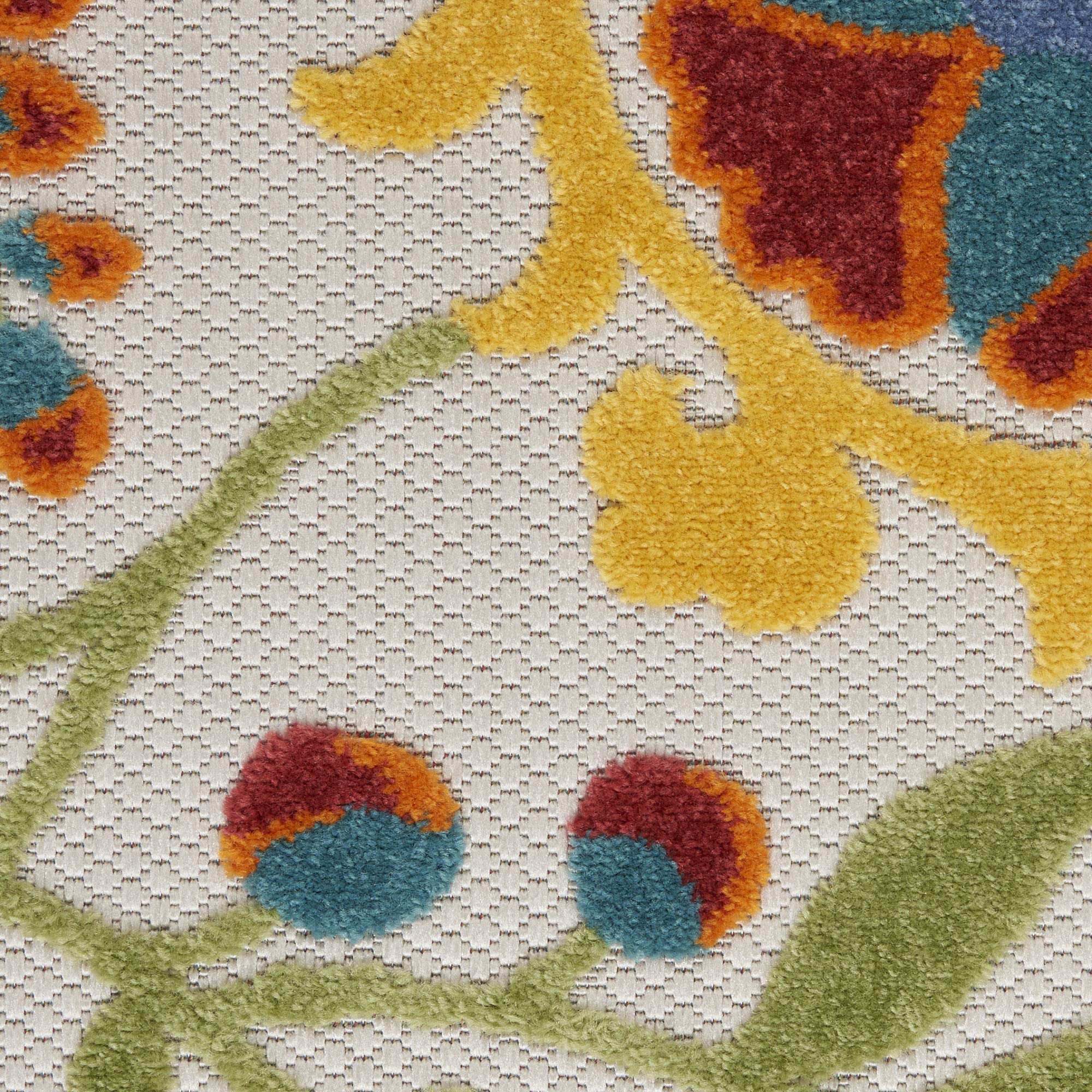 Nourison Aloha Outdoor Rug alongside furniture