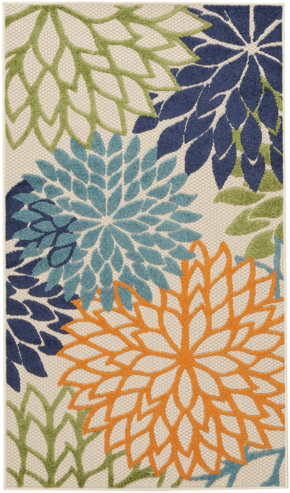 Nourison Aloha rug displayed on a patio