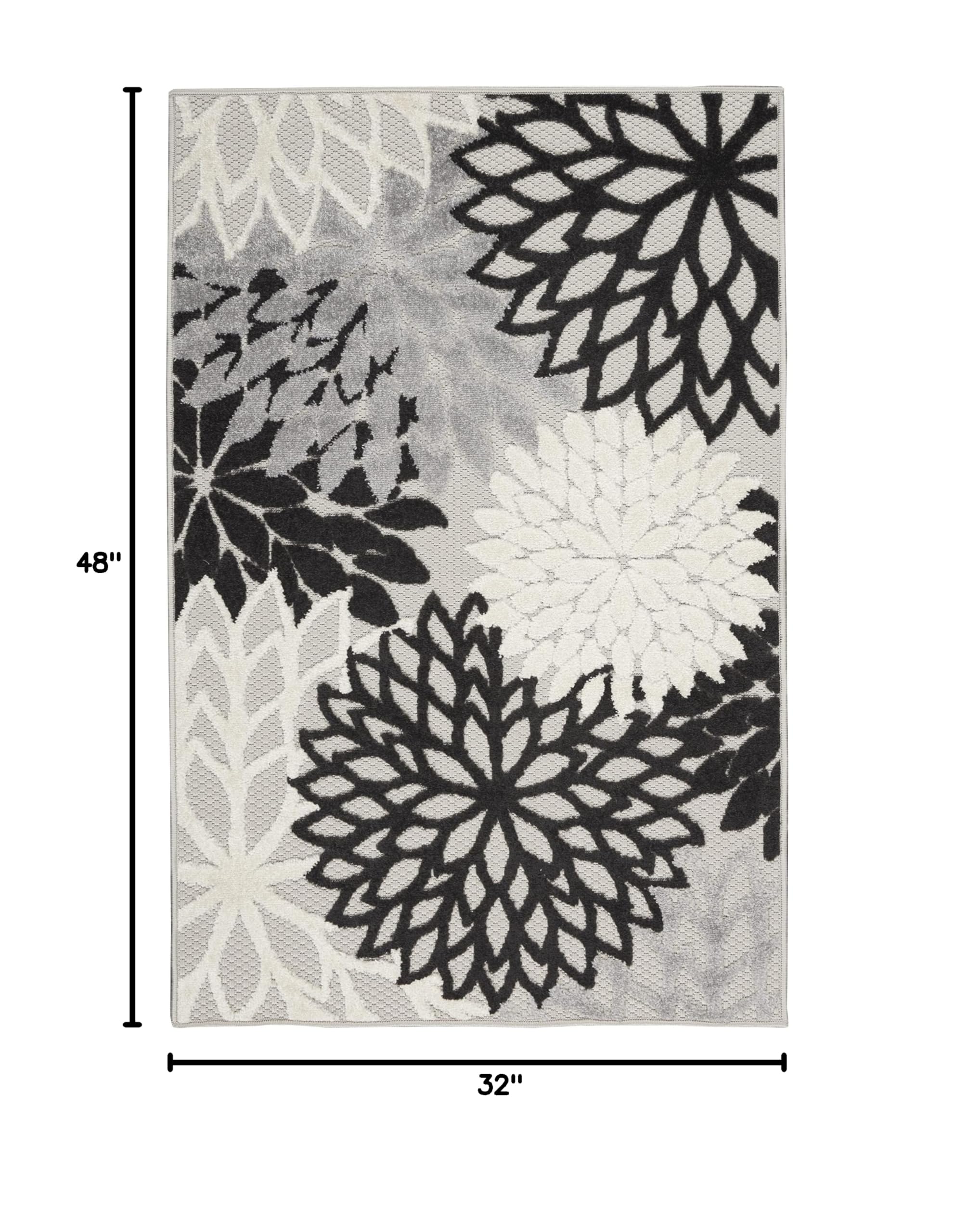 Nourison Aloha rug showing floral pattern and texture