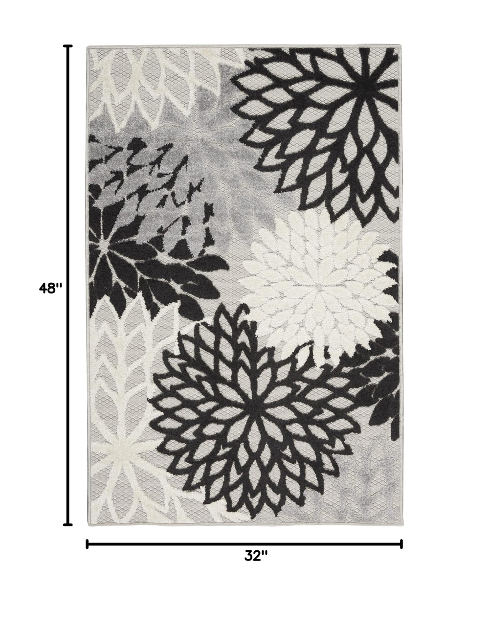 Nourison Aloha rug showing floral pattern and texture