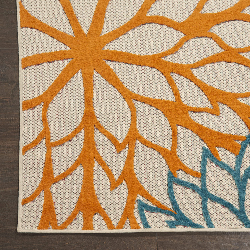 Nourison Aloha rug showing vibrant floral design
