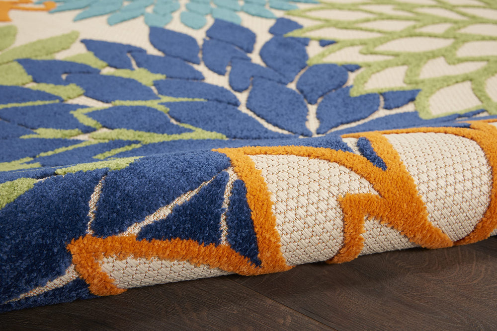 Nourison Aloha rug with vibrant colors under sunlight