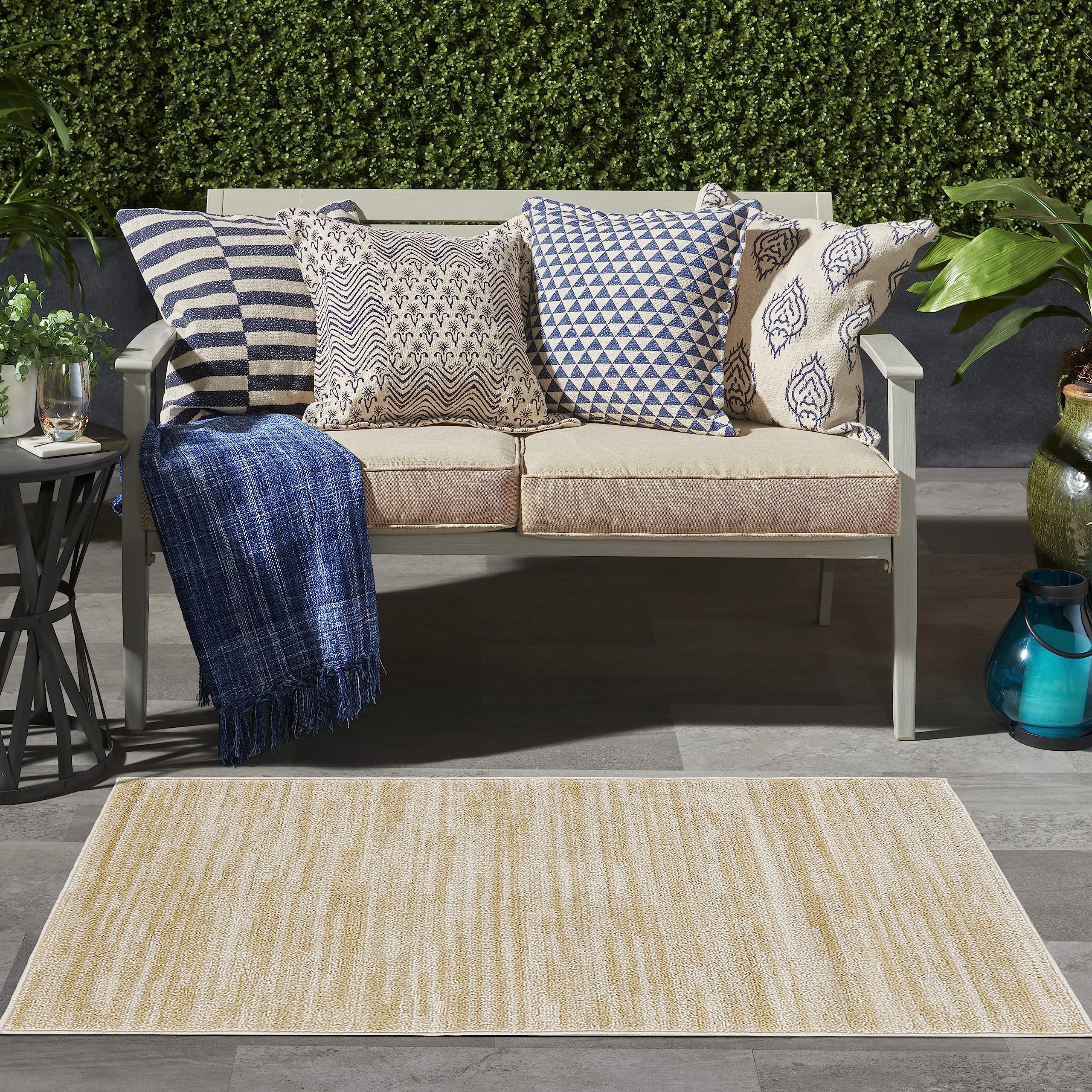 Nourison Area Rug on patio setting