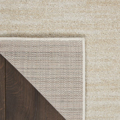 Nourison Essentials Area Rug 2' x 4' Ivory Beige close-up texture