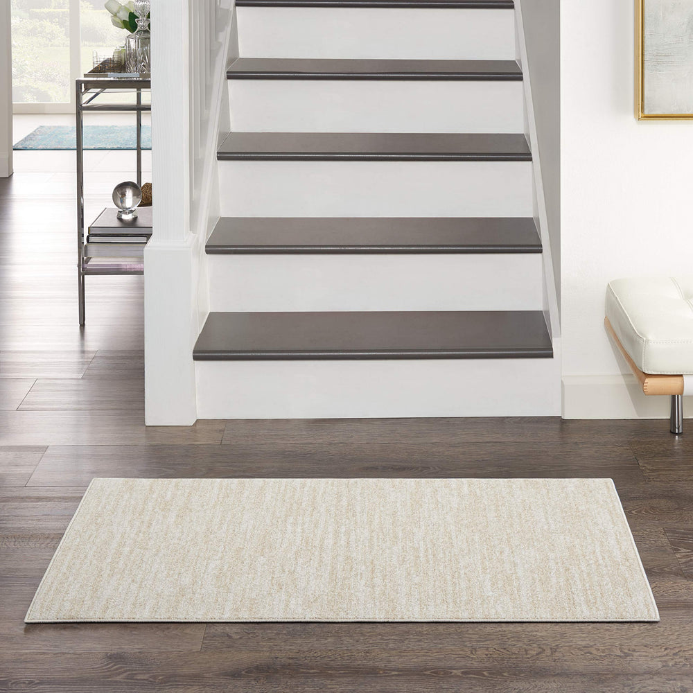 Nourison Essentials Area Rug 2' x 4' Ivory Beige front view