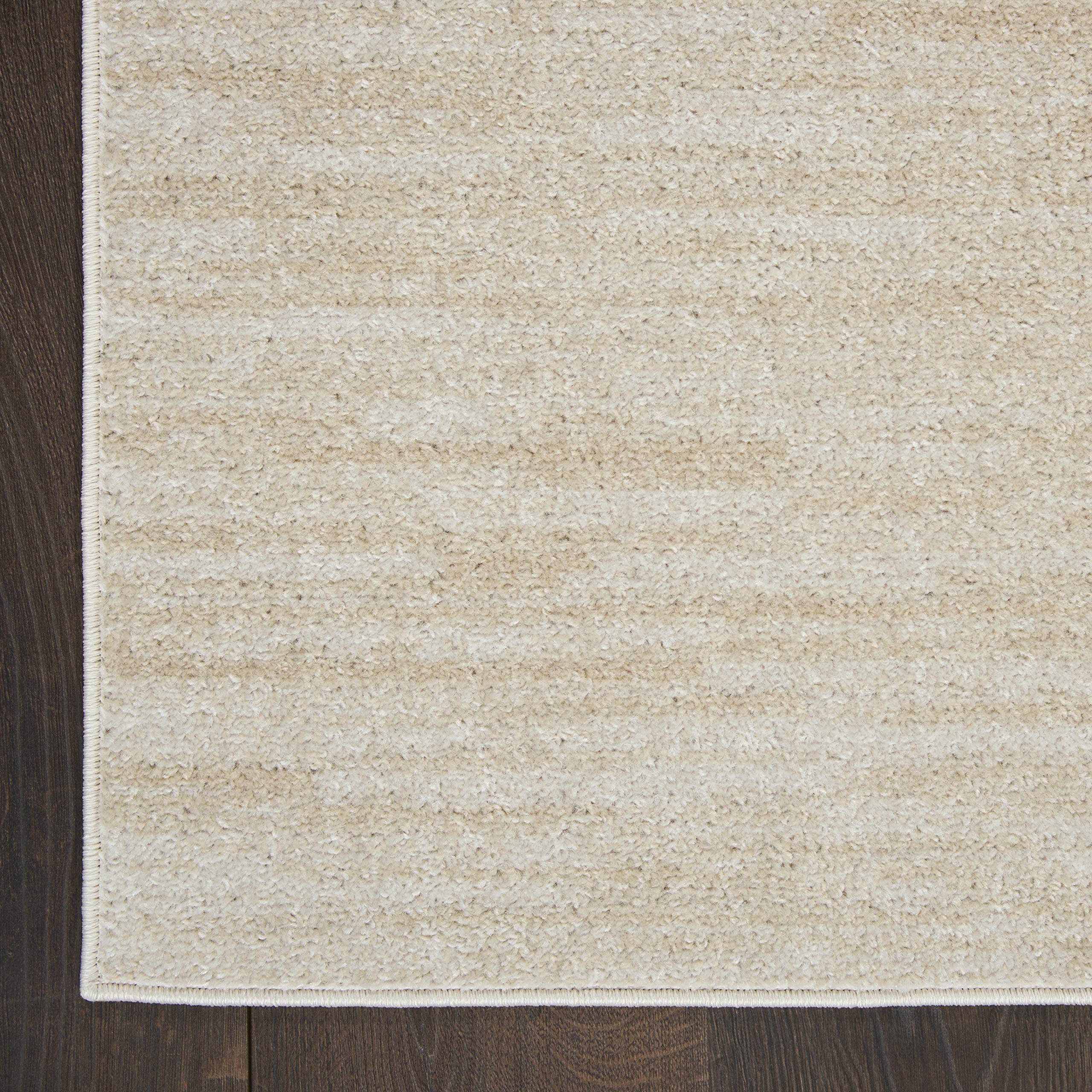 Nourison Essentials Area Rug 2' x 4' Ivory Beige in living room