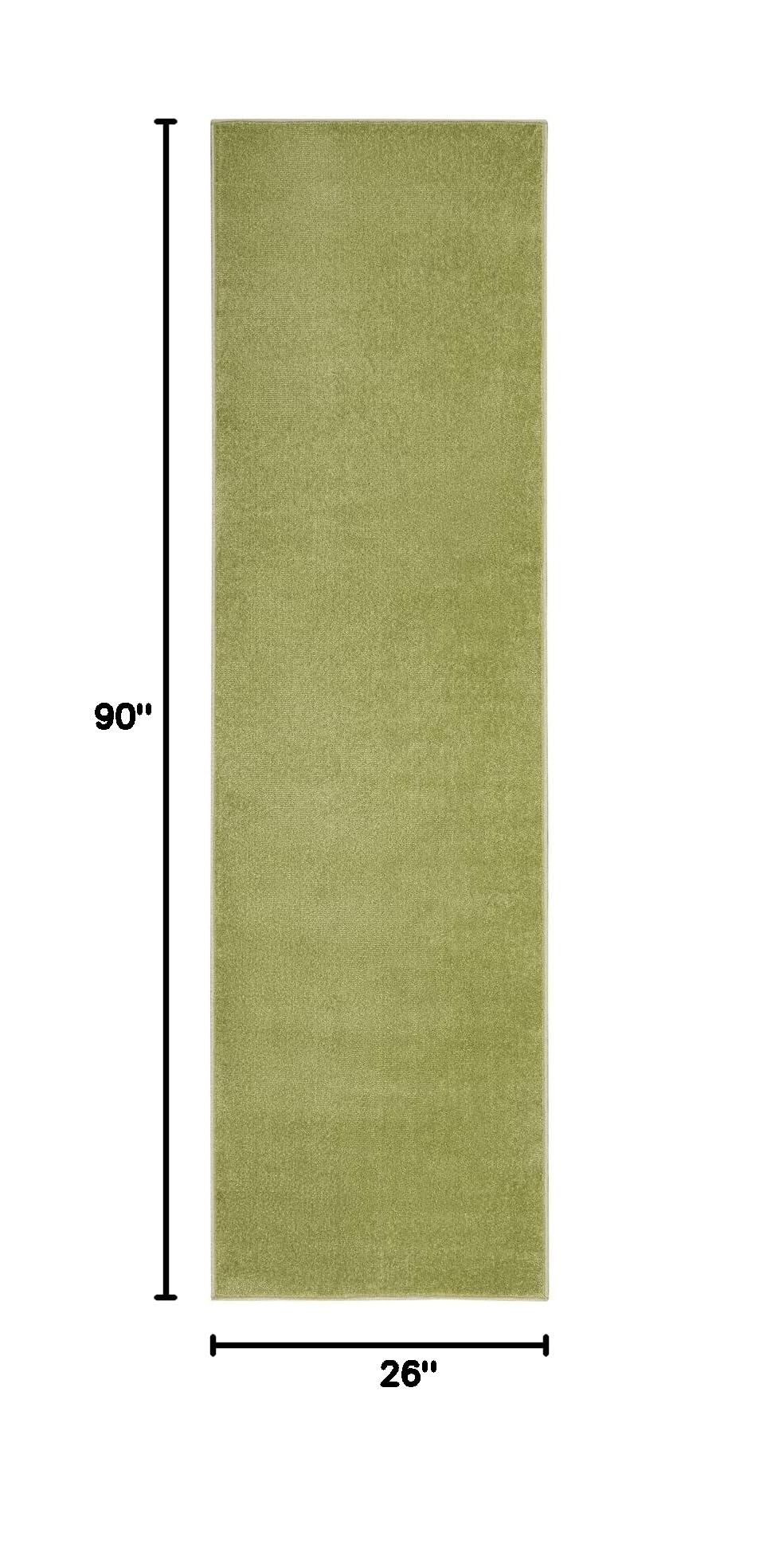 Nourison Essentials Green Area Rug 2'2" x 7'6" on a patio