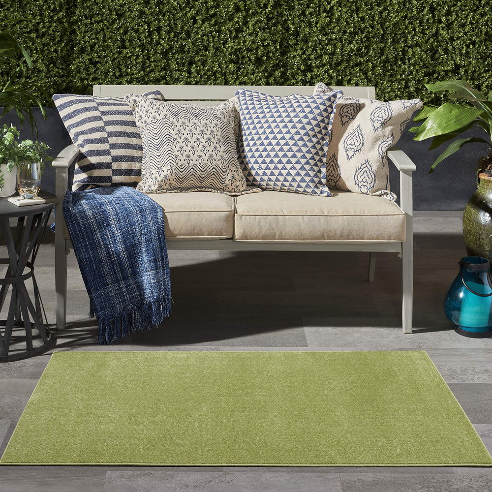 Nourison Essentials Green Area Rug 3' x 5' side view