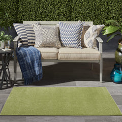 Nourison Essentials Green Area Rug 3' x 5' side view