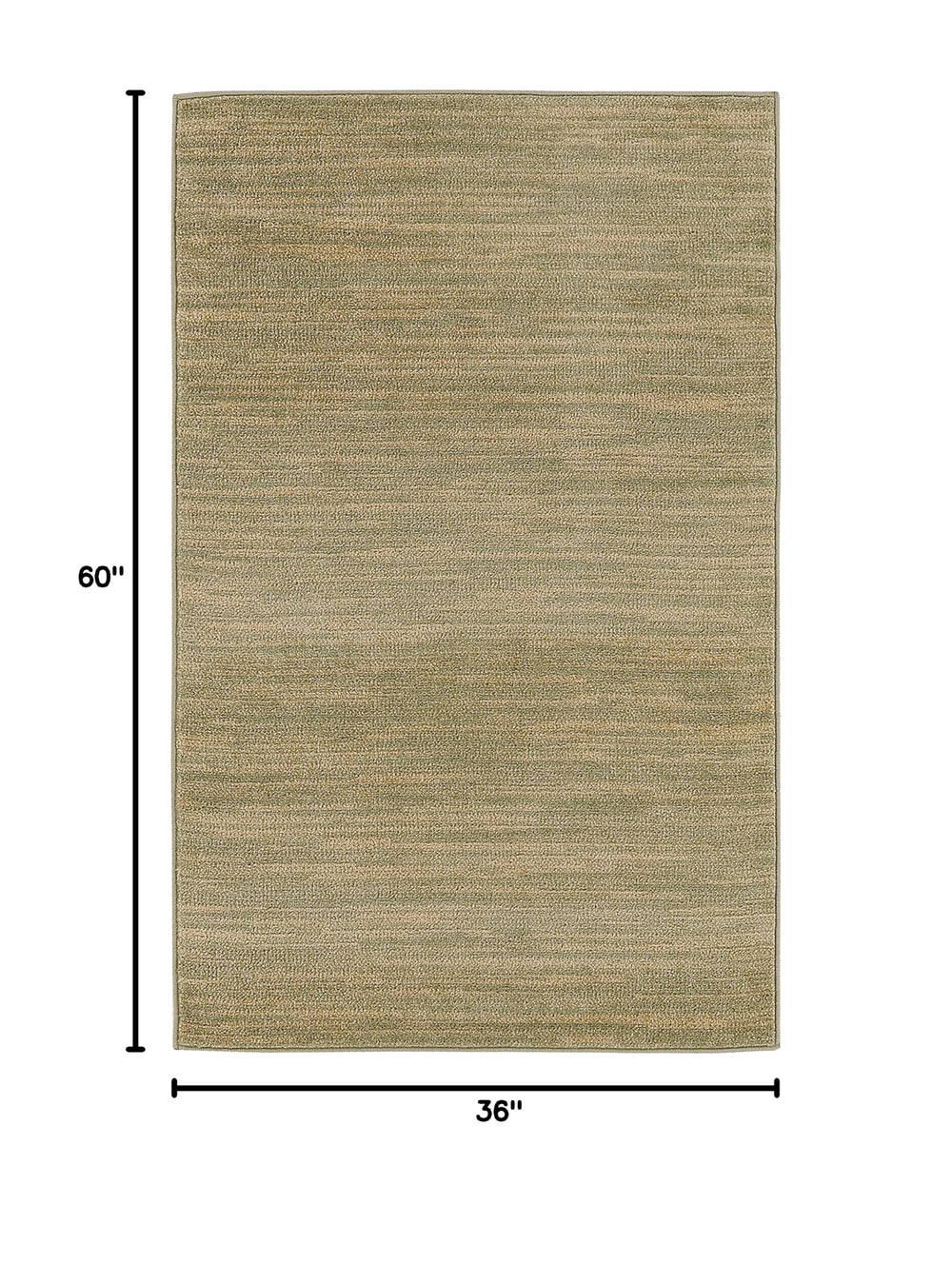 Nourison Essentials Green Gold Area Rug on patio
