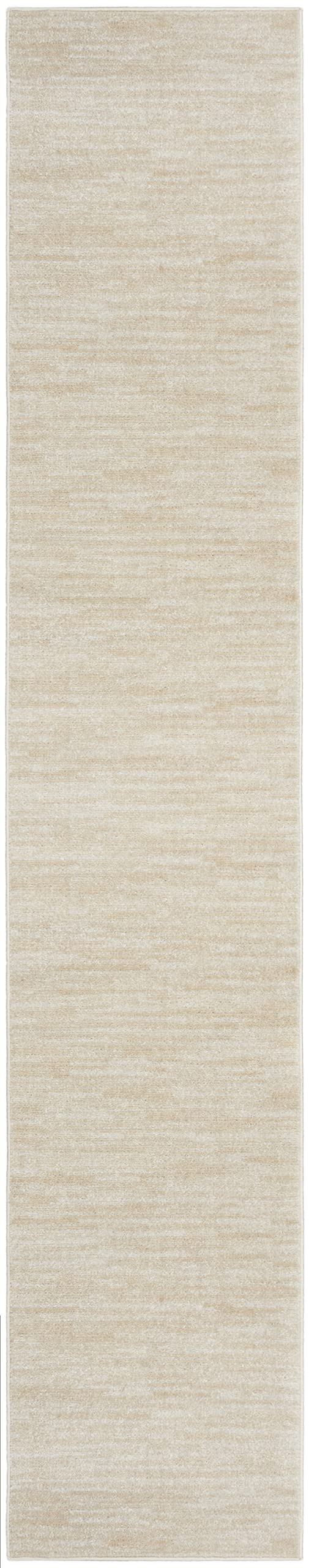 Nourison Essentials Ivory Beige 2'2" x 14' runner rug front view
