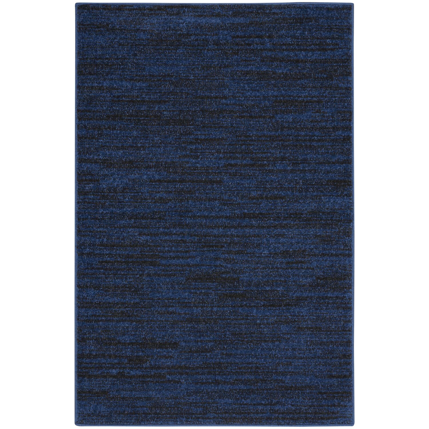 Nourison Essentials Midnight Blue Area Rug 2' x 4' front view
