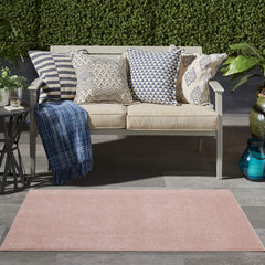 Nourison Essentials Pink Area Rug 3' x 5' side view