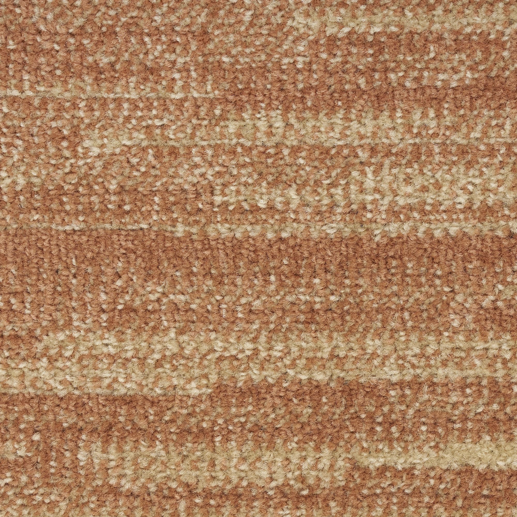 Nourison Essentials Rust Outdoor Rug showing low pile design