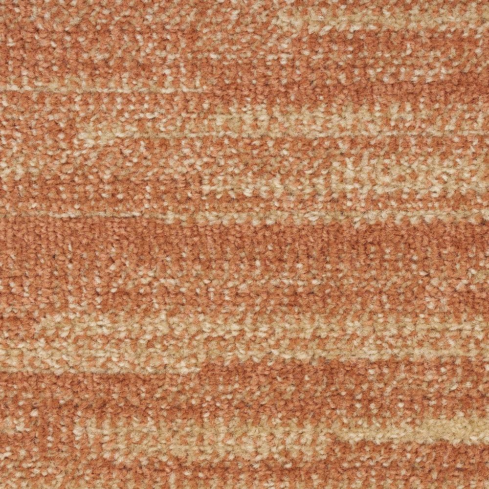 Nourison Essentials Rust Outdoor Rug showing low pile design