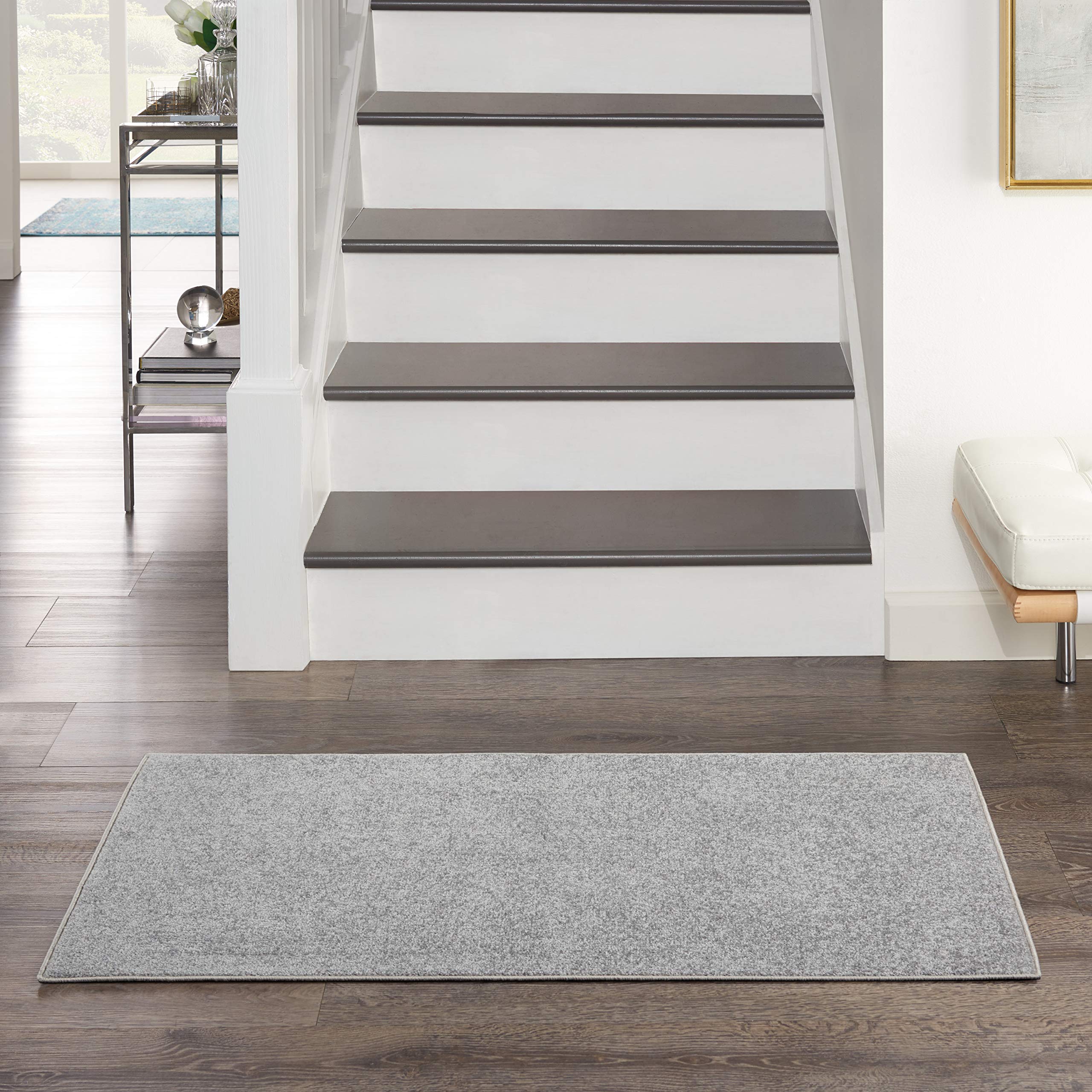 Nourison Essentials Silver Grey 2' x 4' Area Rug front view
