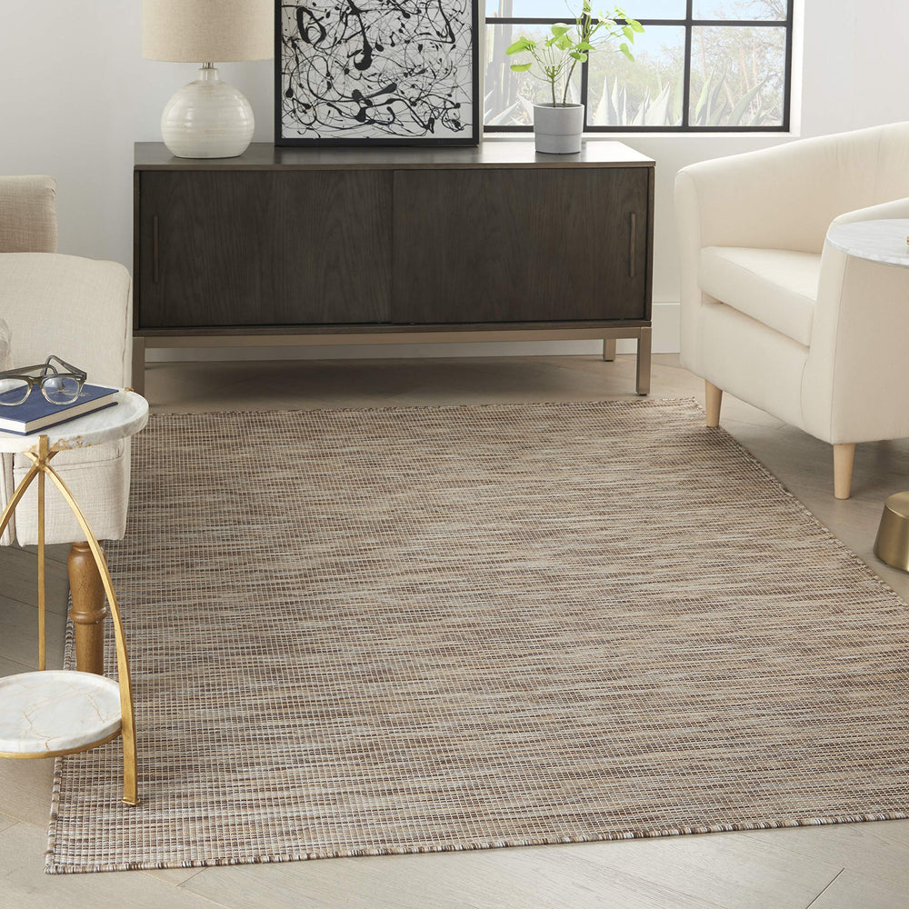 Nourison Positano Beige Outdoor Rug 3' x 5' front view