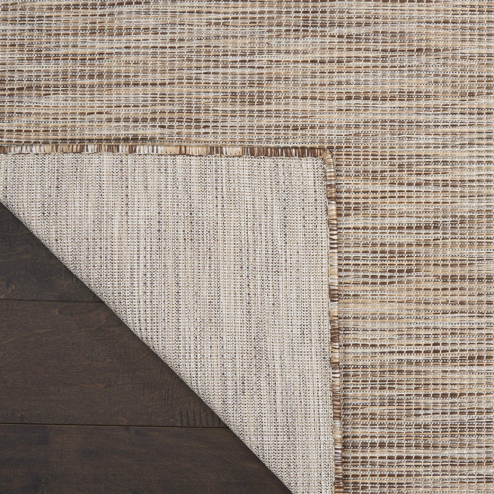 Nourison Positano beige runner rug in a kitchen