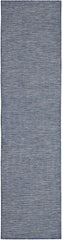 Nourison Positano Navy Blue outdoor rug flat weave texture close-up