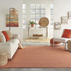 Nourison Positano Terracotta Outdoor Runner Rug front view