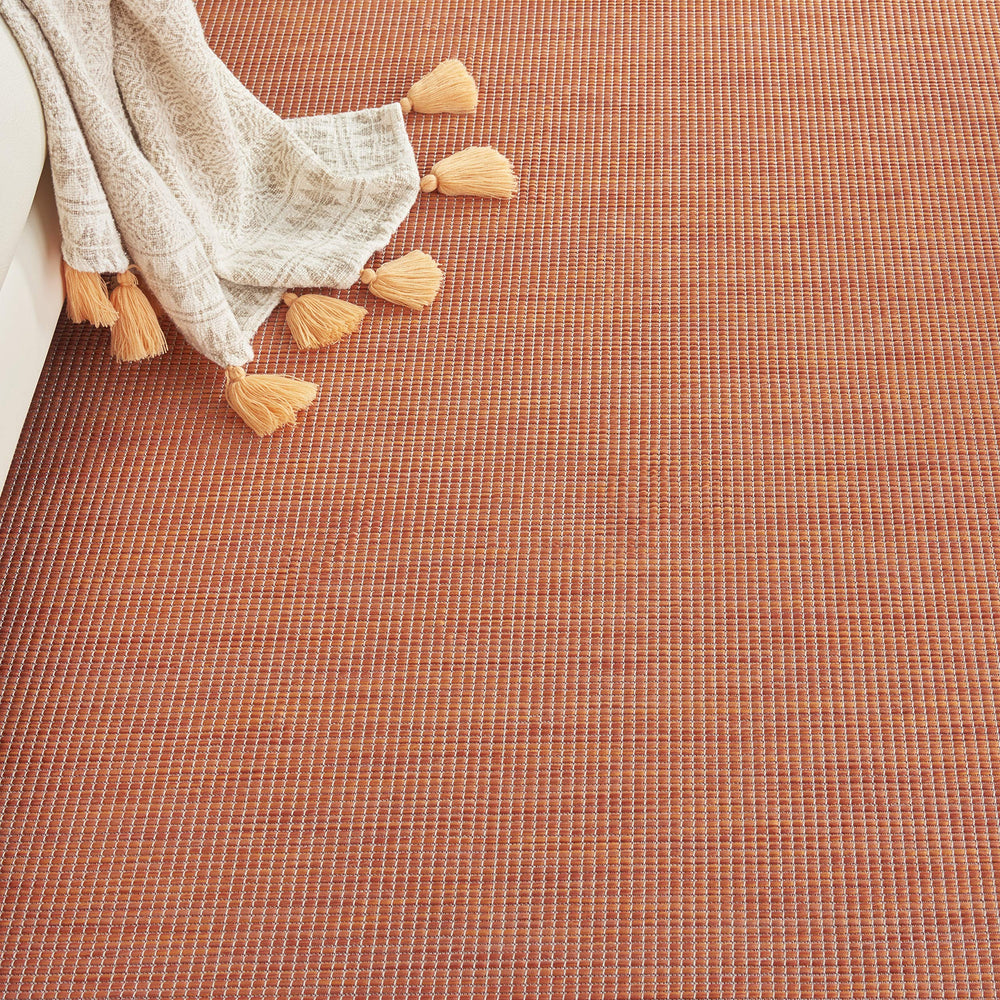 Nourison Positano Terracotta Outdoor Runner Rug side view