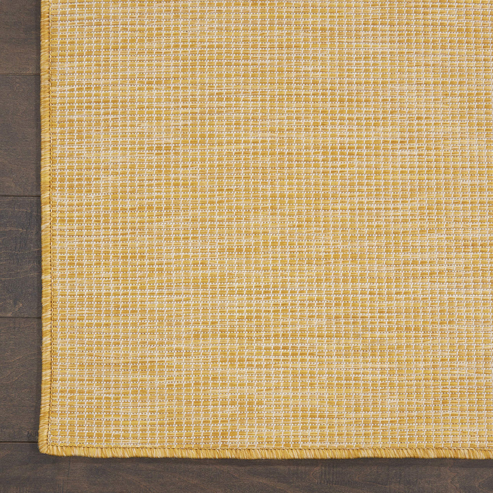Nourison Positano Yellow Outdoor Runner Rug, clean and easy to maintain