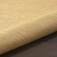 Nourison Positano Yellow Outdoor Runner Rug, close-up of striated yarns
