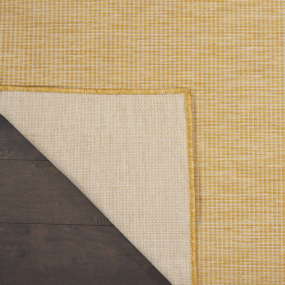 Nourison Positano Yellow Outdoor Runner Rug, corner detail