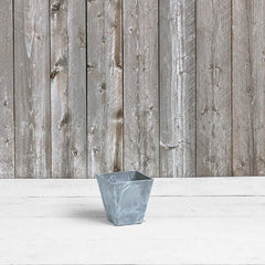 Novelty Ella Square Planter 6-Inch Grey side view