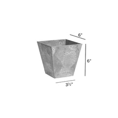 Novelty Ella Square Planter 6-Inch Grey top view