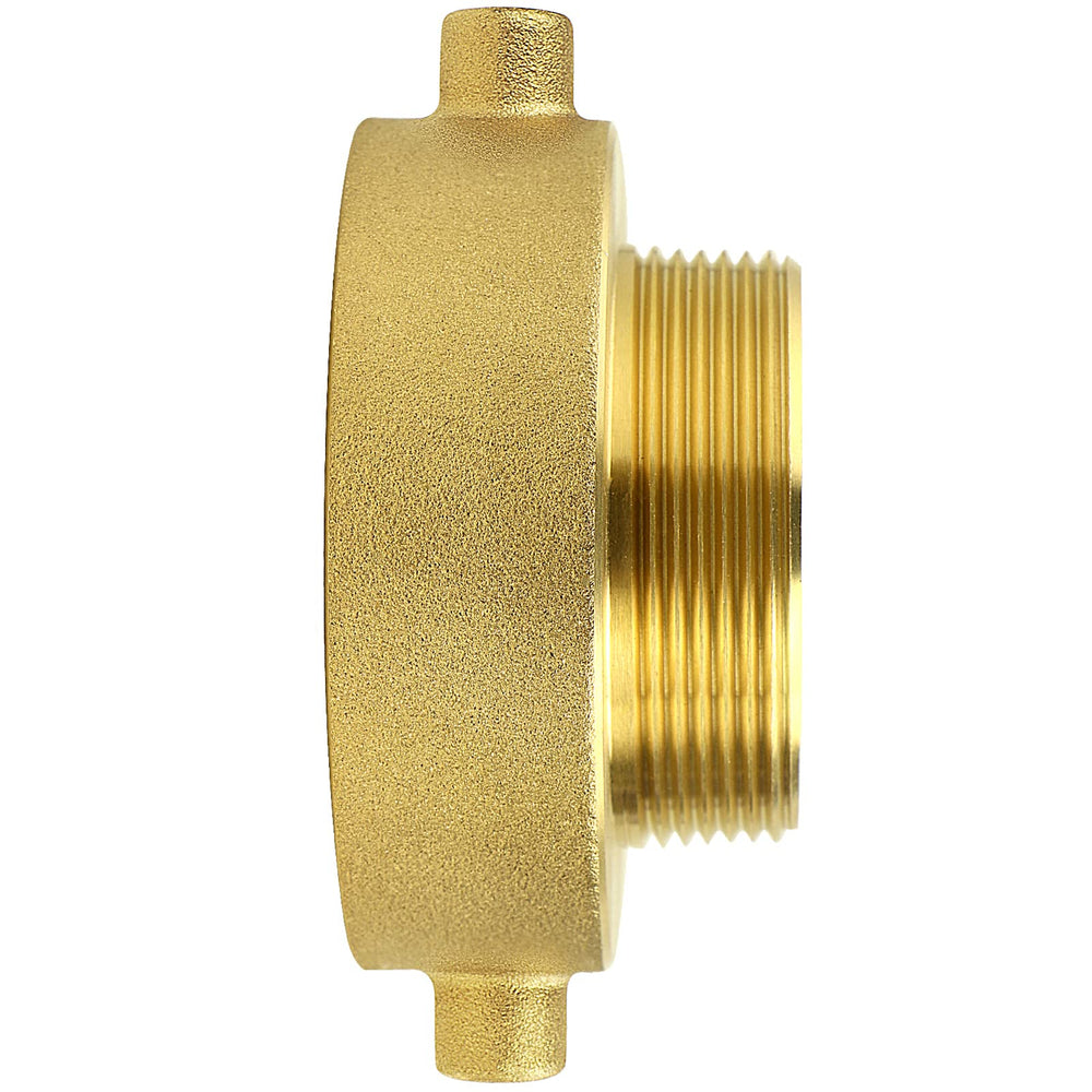 NOVINO Fire Hydrant Hose Adapter attached to a fire hydrant and garden hose