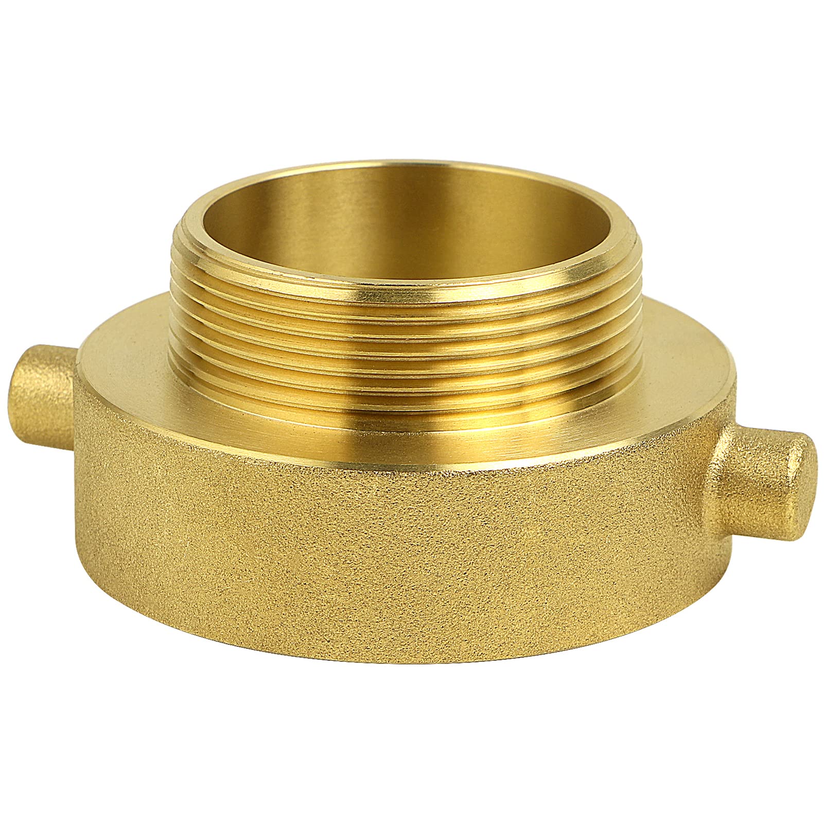 NOVINO Fire Hydrant Hose Adapter front view with 2-1/2" NH and 2" NPT connections