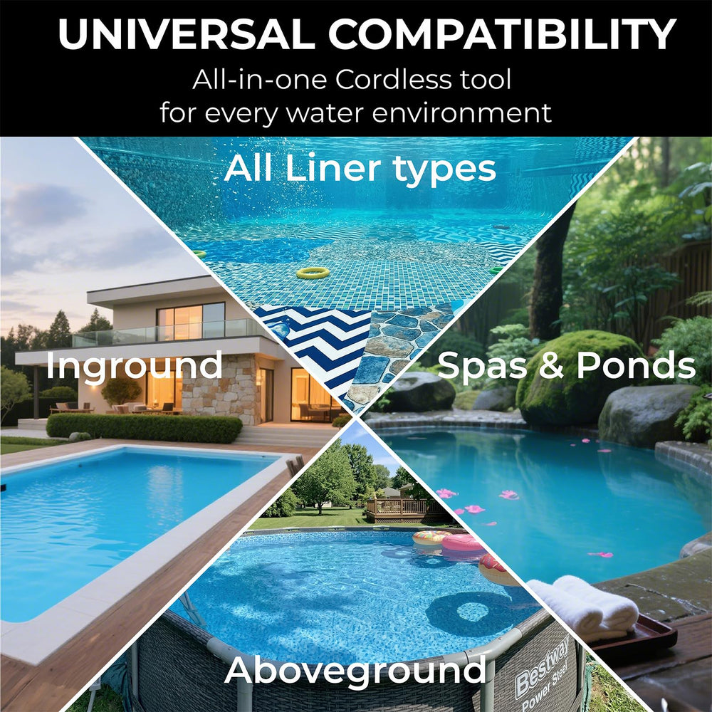 NOVOQUE 16V Cordless Handheld Pool Vacuum with aluminum pole