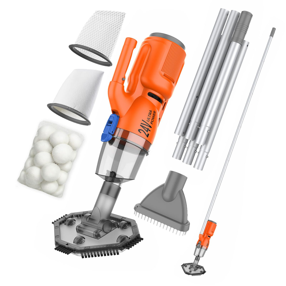 NOVOQUE 24V Cordless Handheld Pool Vacuum front view
