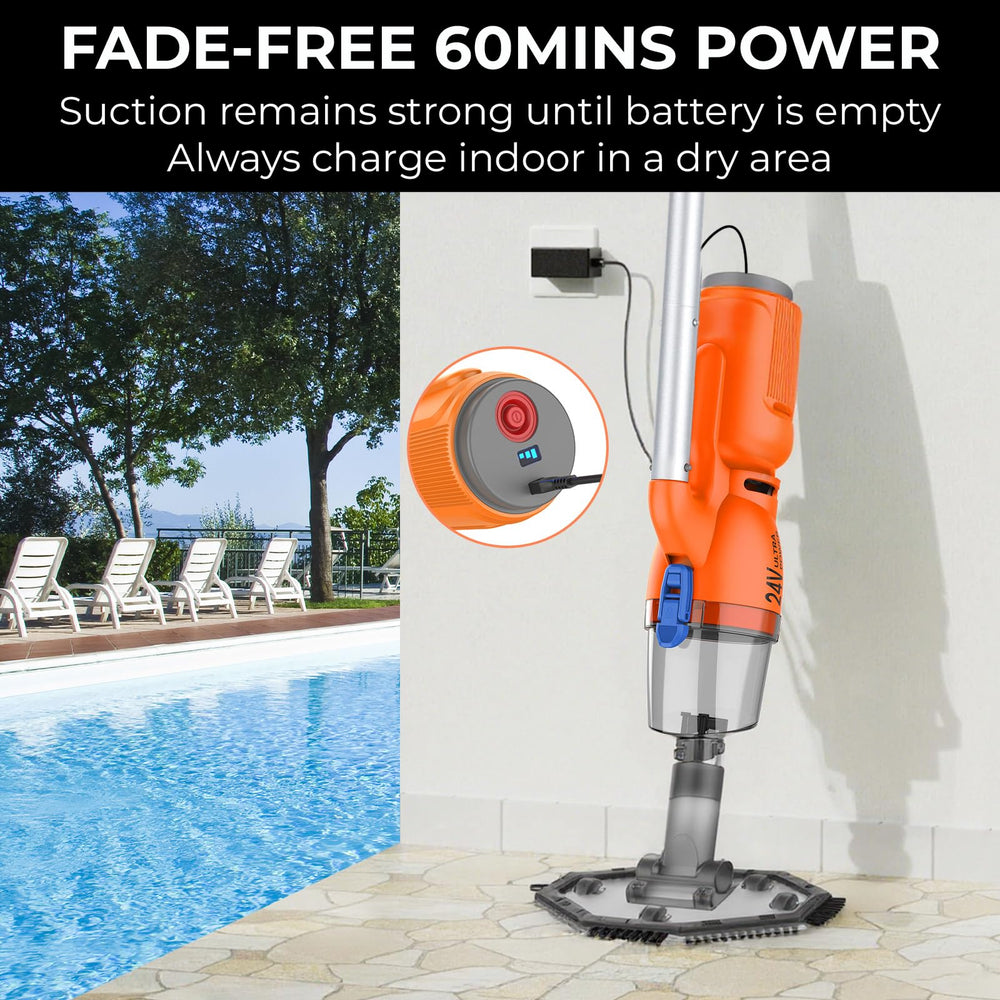 NOVOQUE vacuum showing suction power gauge