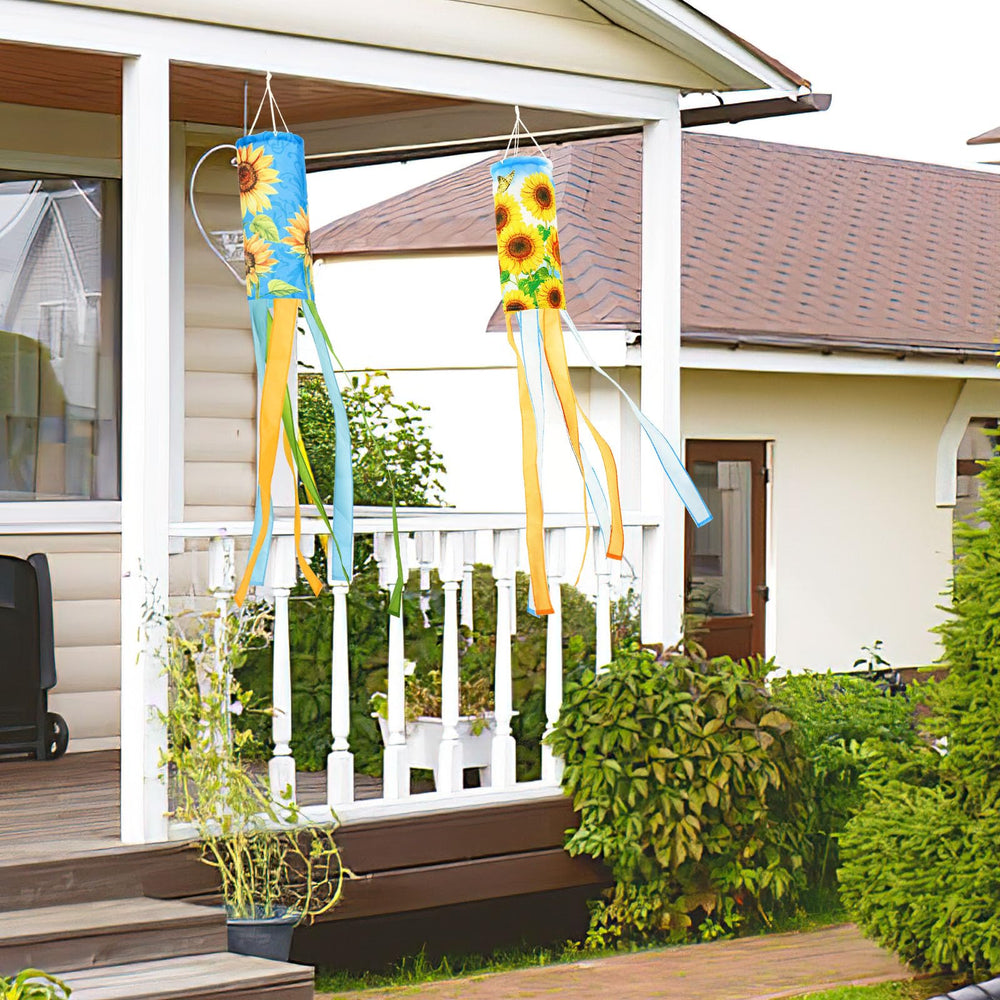 NOVWANG Windsock displayed in a vibrant outdoor setting