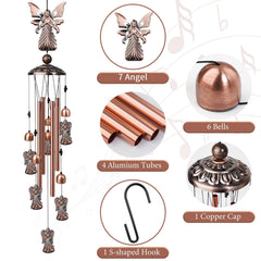 Nowpis Angel Wind Chimes showing the hanging loop and S-shaped hook