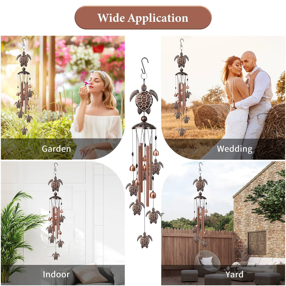 Nowpis Sea Turtle Wind Chime displayed indoors