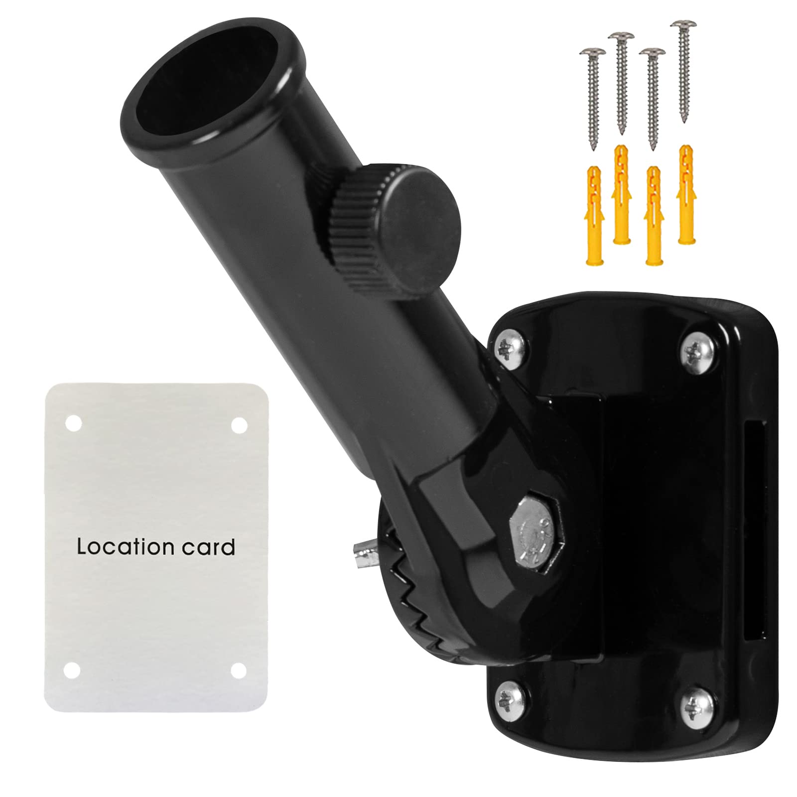 NQ Adjustable Flag Pole Holder black model front view