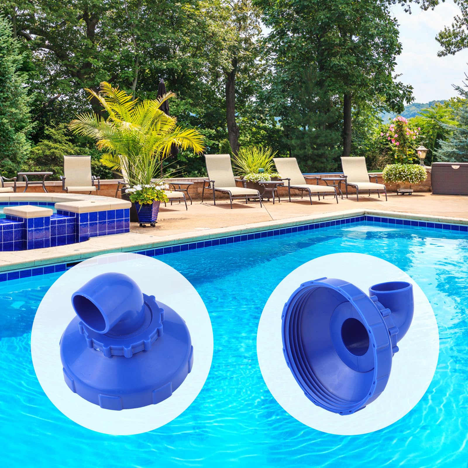 NQEUEPN Pool Jet Nozzle in water demonstrating flow direction