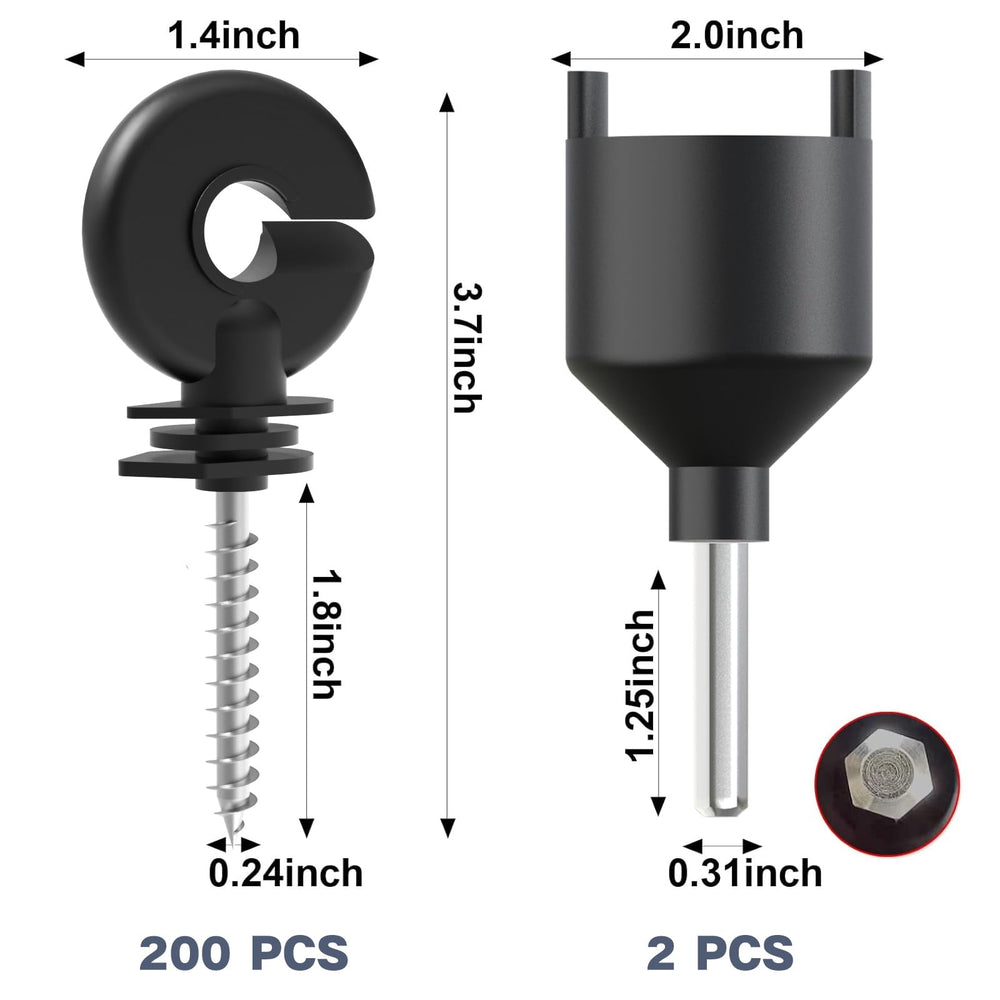 NQN Electric Fence Insulator close-up of screw design