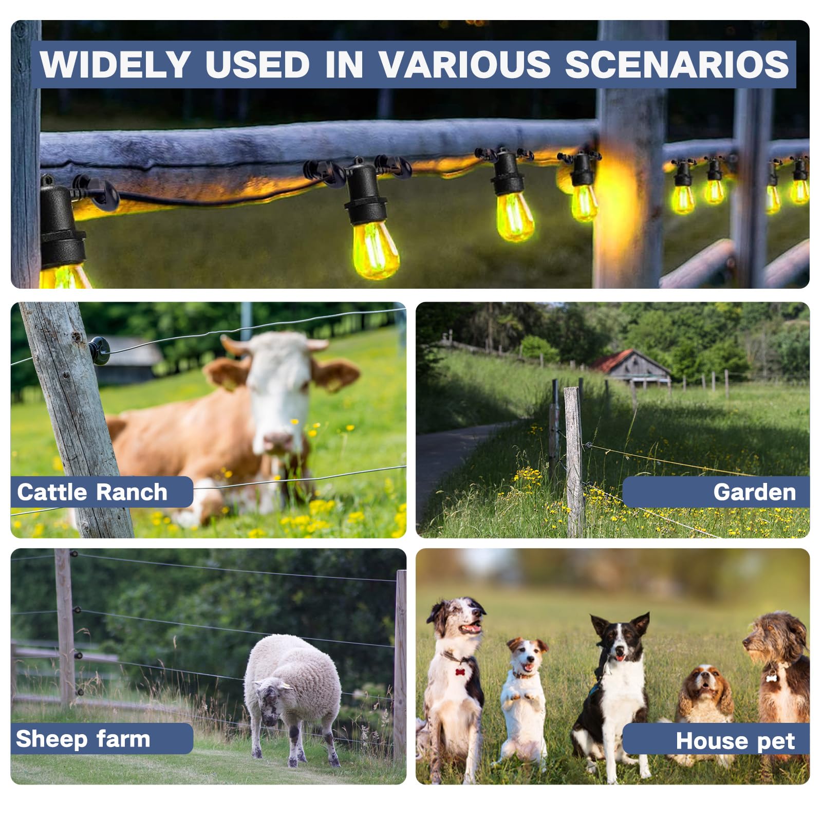 NQN electric fence insulator showing weather-resistant feature