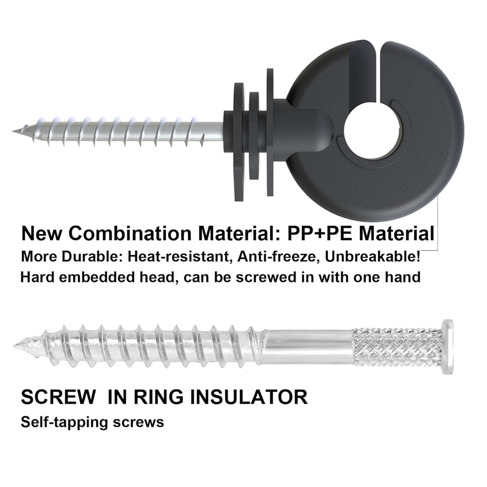NQN screw-in electric fence insulator dimensions