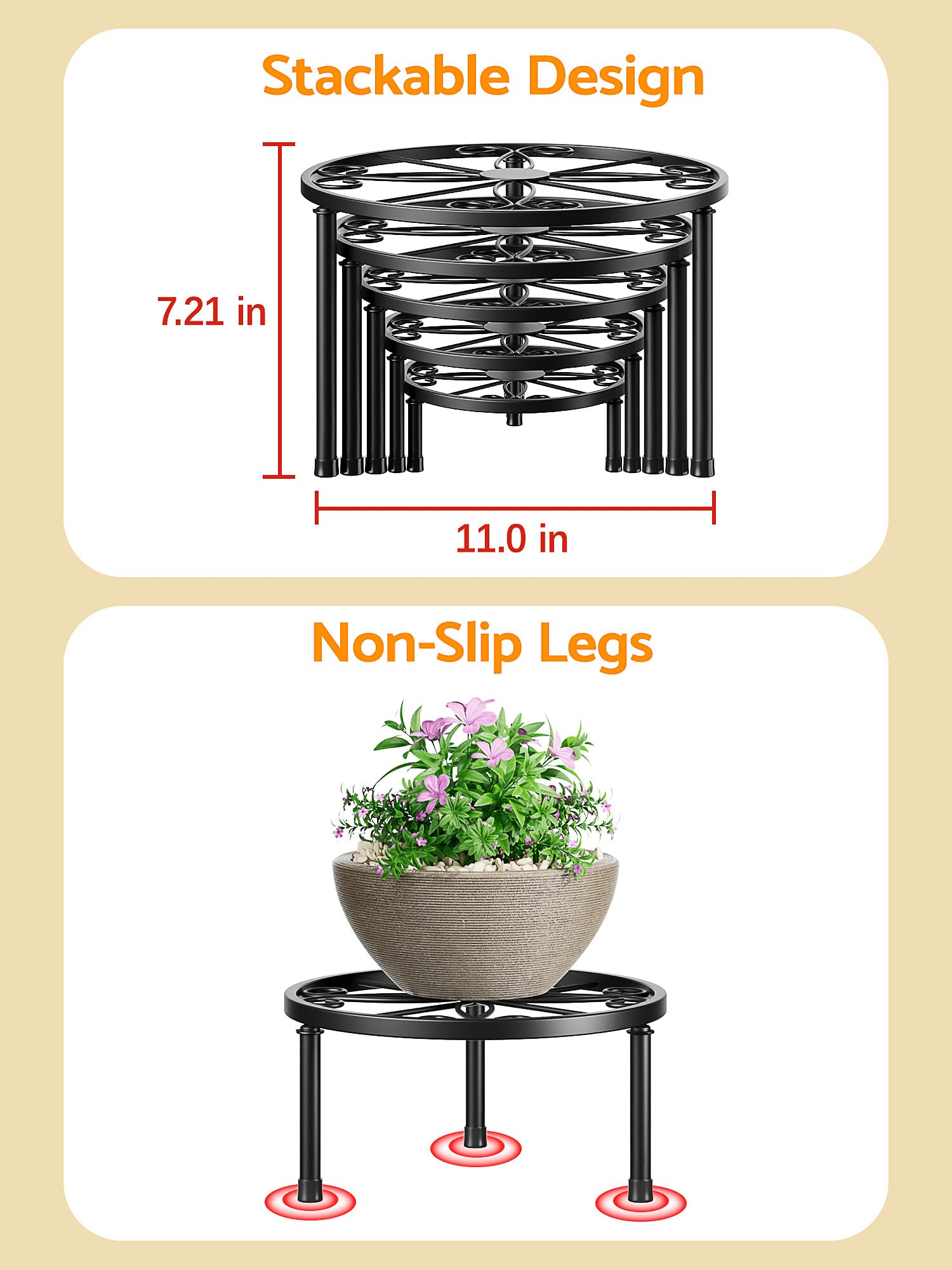 NQW Flower Pot Stand displaying pots indoors
