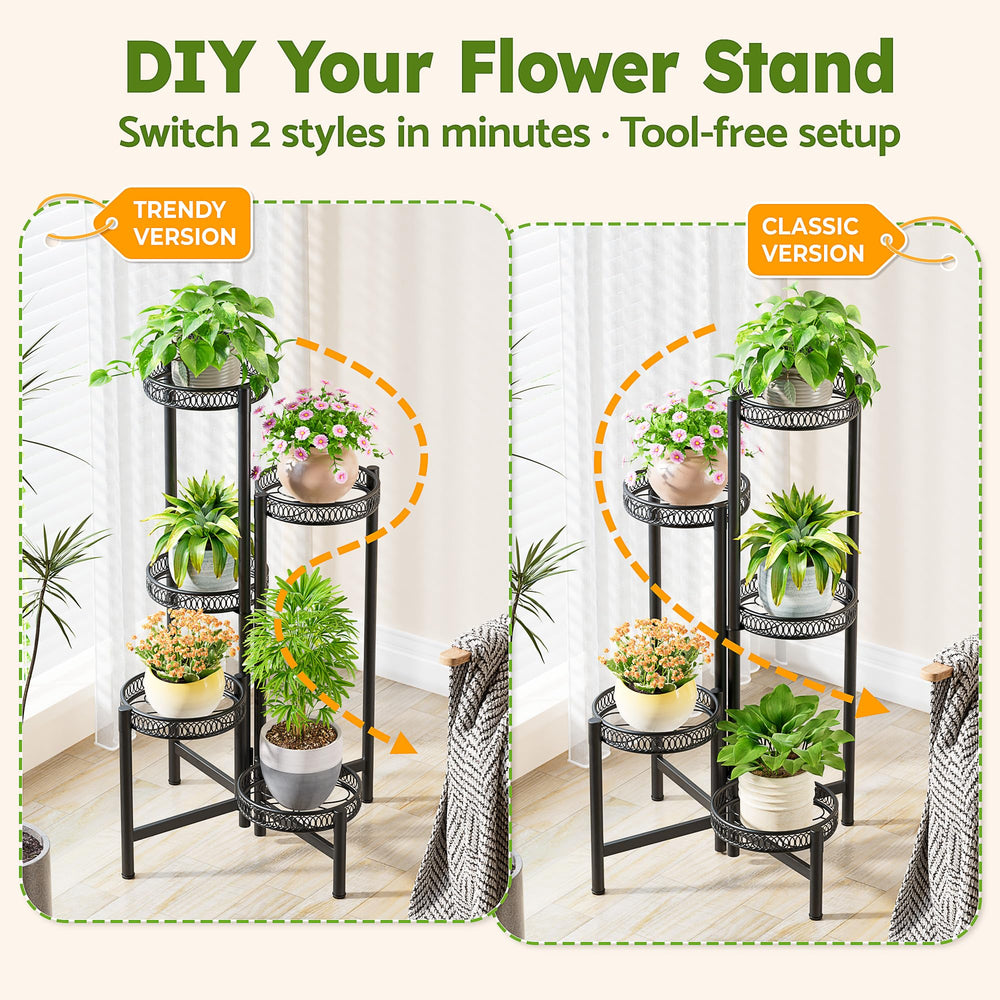 NQW folding plant stand in a corner setting